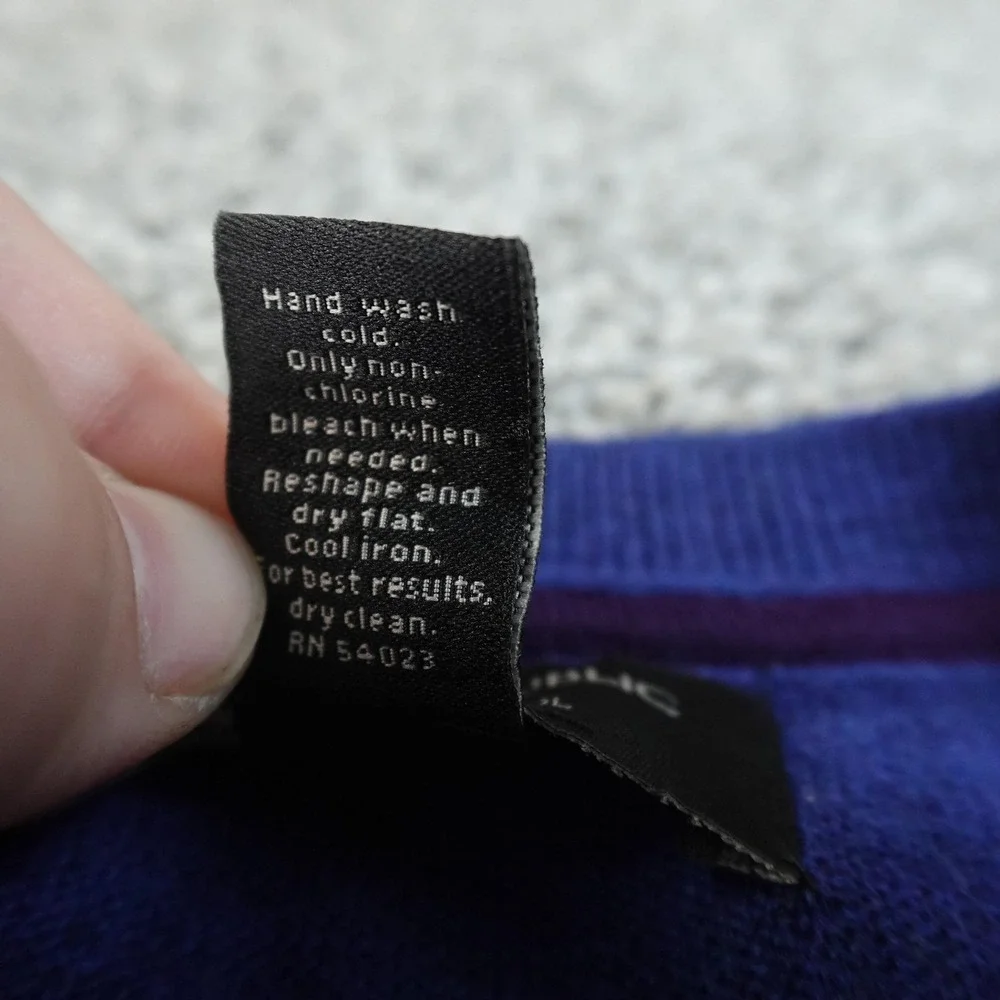 Banana Republic Sweater Mens 2XL Blue Merino Wool V Neck Knit Pullover Vest Soft